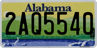 AL license plate 2AQ5540