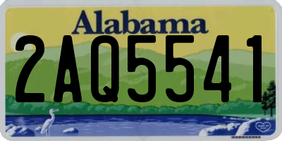 AL license plate 2AQ5541
