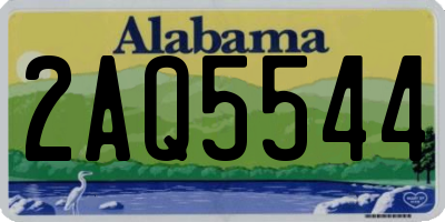AL license plate 2AQ5544