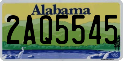 AL license plate 2AQ5545
