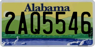 AL license plate 2AQ5546