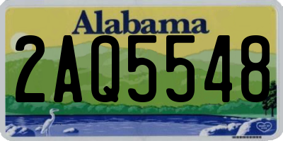 AL license plate 2AQ5548