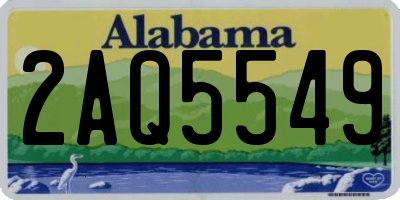 AL license plate 2AQ5549