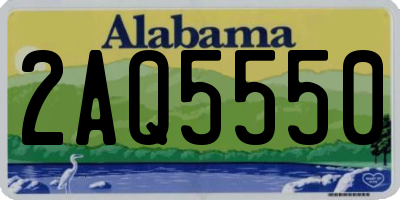 AL license plate 2AQ5550