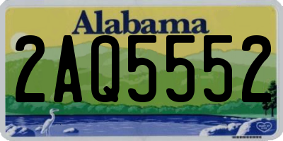 AL license plate 2AQ5552