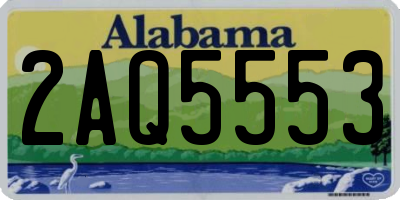 AL license plate 2AQ5553