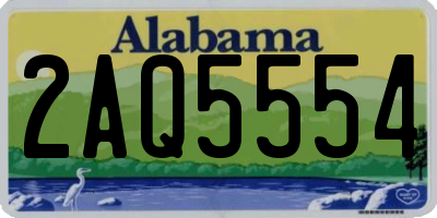 AL license plate 2AQ5554