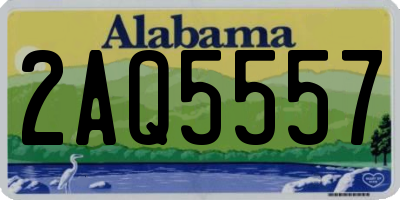 AL license plate 2AQ5557