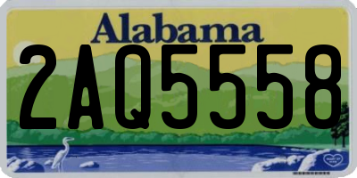 AL license plate 2AQ5558