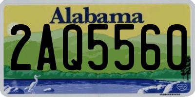 AL license plate 2AQ5560
