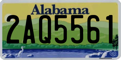 AL license plate 2AQ5561
