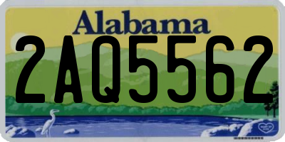 AL license plate 2AQ5562