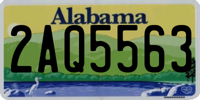AL license plate 2AQ5563