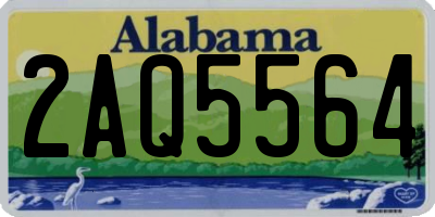 AL license plate 2AQ5564