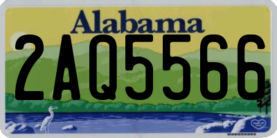 AL license plate 2AQ5566