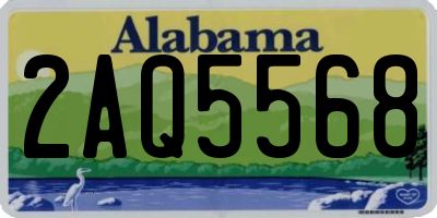 AL license plate 2AQ5568