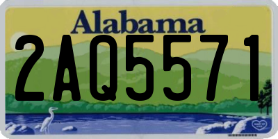 AL license plate 2AQ5571