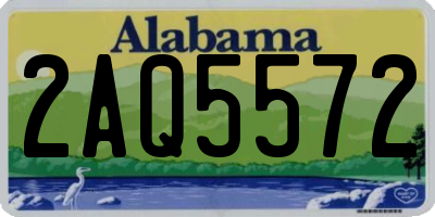 AL license plate 2AQ5572
