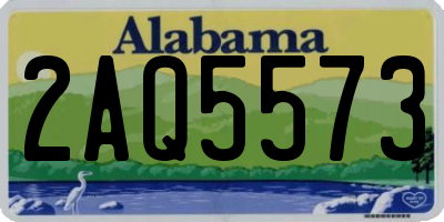 AL license plate 2AQ5573
