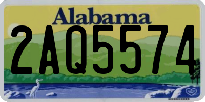 AL license plate 2AQ5574