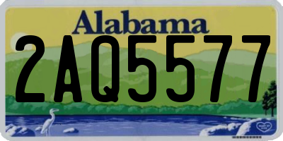 AL license plate 2AQ5577