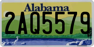 AL license plate 2AQ5579