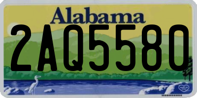 AL license plate 2AQ5580