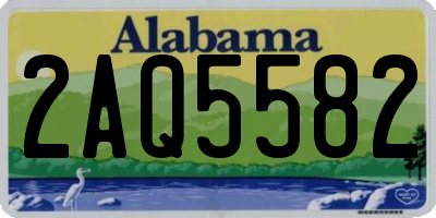AL license plate 2AQ5582