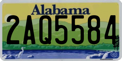 AL license plate 2AQ5584