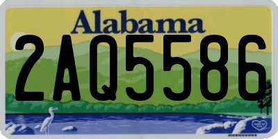 AL license plate 2AQ5586