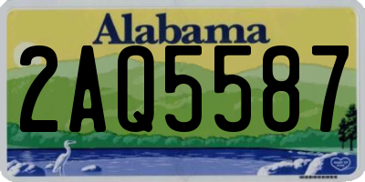 AL license plate 2AQ5587