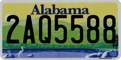 AL license plate 2AQ5588