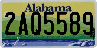 AL license plate 2AQ5589