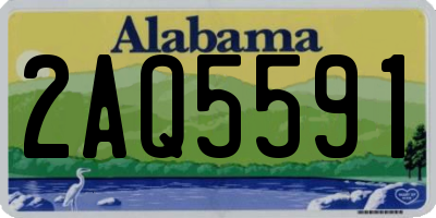 AL license plate 2AQ5591