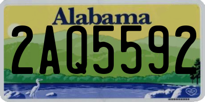 AL license plate 2AQ5592