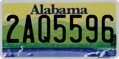 AL license plate 2AQ5596