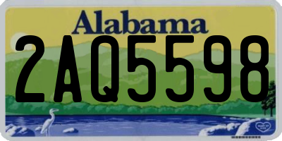 AL license plate 2AQ5598