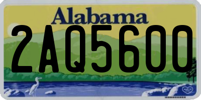 AL license plate 2AQ5600