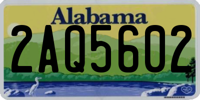AL license plate 2AQ5602