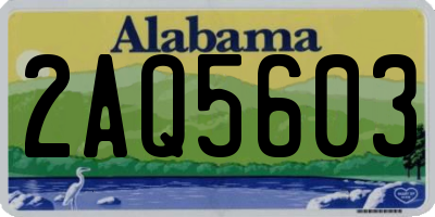 AL license plate 2AQ5603