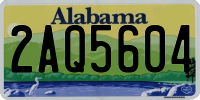 AL license plate 2AQ5604