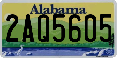 AL license plate 2AQ5605