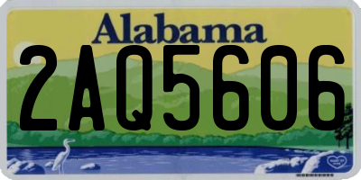 AL license plate 2AQ5606