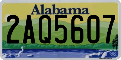 AL license plate 2AQ5607