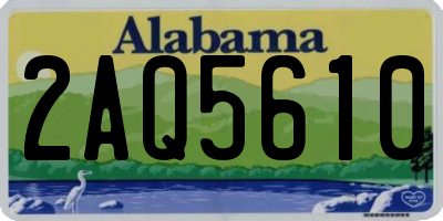 AL license plate 2AQ5610