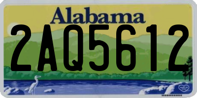 AL license plate 2AQ5612