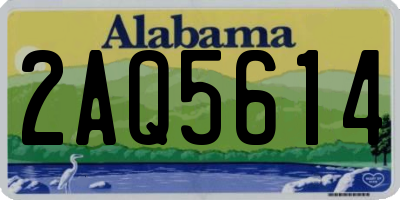 AL license plate 2AQ5614