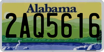 AL license plate 2AQ5616