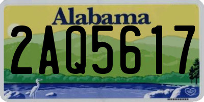 AL license plate 2AQ5617