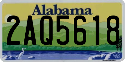 AL license plate 2AQ5618